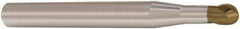 Seco - 4mm Diam, 4mm LOC, 2 Flute Solid Carbide Ball End Mill - HXT Finish, Single End, 80mm OAL, 6mm Shank Diam, Spiral Flute - Exact Tool & Supply