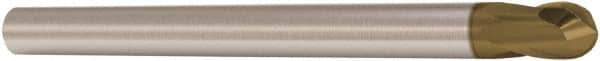 Seco - 5mm Diam, 5mm LOC, 2 Flute Solid Carbide Ball End Mill - HXT Finish, Single End, 60mm OAL, 5mm Shank Diam, Spiral Flute - Exact Tool & Supply