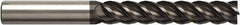 Seco - 8mm, 45mm LOC, 8mm Shank Diam, 100mm OAL, 4 Flute, Solid Carbide Square End Mill - Single End, NXT Finish, Helical Flute, Centercutting, Right Hand Cut, Right Hand Flute, Series JS514 - Exact Tool & Supply
