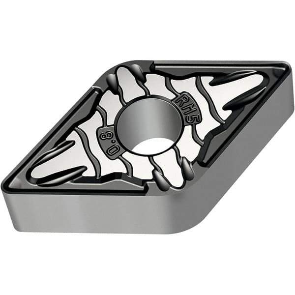 Walter - DNMG443 RM5 Grade WSM20S Carbide Turning Insert - 55° Diamond, 1/2" Inscr Circle, 1/4" Thick, 3/64" Corner Radius - Exact Tool & Supply