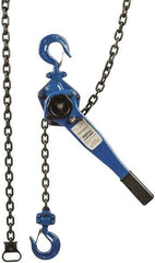 Value Collection - 3,000 Lb Lifting Capacity, 10' Lift Height, Lever Hoist - Made from Chain, 44 Lb Avg Pull to Lift Rated Load, 1 Chain - Exact Tool & Supply
