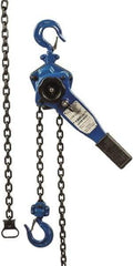 Value Collection - 1,500 Lb Lifting Capacity, 10' Lift Height, Lever Hoist - Made from Chain, 33 Lb Avg Pull to Lift Rated Load, 1 Chain - Exact Tool & Supply