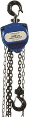 Value Collection - 2,000 Lb Lifting Capacity, 15' Lift Height, Hand Hoist - Made from Chain, 36' Overhaul to Lift 1', 79 Lb Avg Pull to Lift Rated Load, 1 Chain - Exact Tool & Supply