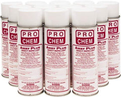 Pro Chem - 6 oz 25% DEET Aerosol Spray - For Mosquitos, Chiggers, Deer Flies, Gnats, Stable Flies, Fleas, Ticks, Black Flies, Biting Flies - Exact Tool & Supply