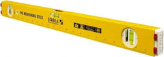 Stabila - 24" Long 3 Vial Spirit Level - Aluminum, Yellow, 2 Plumb & 1 Level Vials - Exact Tool & Supply