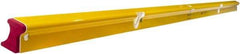 Stabila - 96" Long 3 Vial R-Beam Level - Aluminum, Yellow, 2 Plumb & 1 Level Vials - Exact Tool & Supply