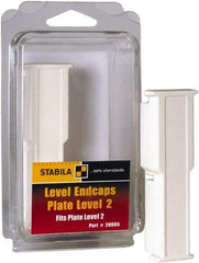 Stabila - Level Replacement End Cap Mount - White, Use with 106T & 106TM Series Levels - Exact Tool & Supply