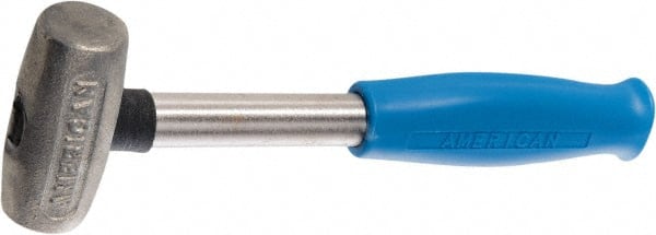 American Hammer - 1 Lb Head 1-1/8" Face Zinc Aluminum Alloy Nonmarring Hammer - Exact Tool & Supply