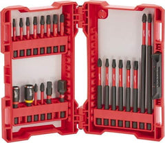 Milwaukee Tool - 22 Piece, Drive Set - Multi-Purpose Tool Kit Kit, 1/4" Drive, Phillips, Torx, Magnetic Bit Holder Point - Exact Tool & Supply
