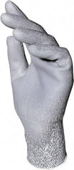 MAPA Professional - Size XS (6), ANSI Cut Lvl 2, Puncture Lvl 2, Abrasion Lvl 4, Polyurethane Coated HDPE Cut Resistant Gloves - Palm Coated, HDPE Lining, Knit Wrist, Gray, Paired - Exact Tool & Supply