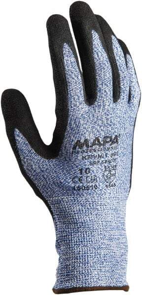 MAPA Professional - Size 2XL (11), ANSI Cut Lvl 4, Puncture Lvl 3, Abrasion Lvl 4, Nitrile Coated HDPE Cut Resistant Gloves - Palm Coated, HDPE Lining, Knit Wrist, Gray, Paired - Exact Tool & Supply