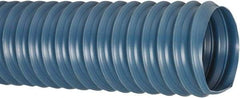 Flexaust - 4" ID, 9 Hg Vac Rating, 8 psi, PVC Vacuum & Duct Hose - 50' Long, Blue, 3.3" Bend Radius, 20 to 160°F - Exact Tool & Supply