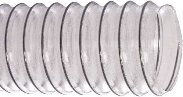 Flexaust - 3" ID, 11 Hg Vac Rating, 12 psi, PVC Vacuum & Duct Hose - 25' Long, Clear, 2-1/2" Bend Radius, 20 to 160°F - Exact Tool & Supply