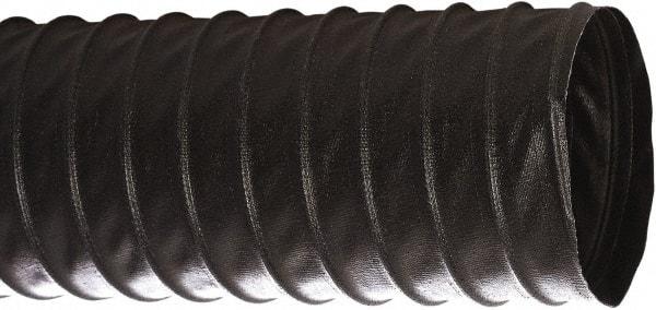 Flexaust - 2-1/2" ID, 29 Hg Vac Rating, 30 psi, Polyester Vacuum & Duct Hose - 25' Long, Black, 2" Bend Radius, -40 to 250°F - Exact Tool & Supply