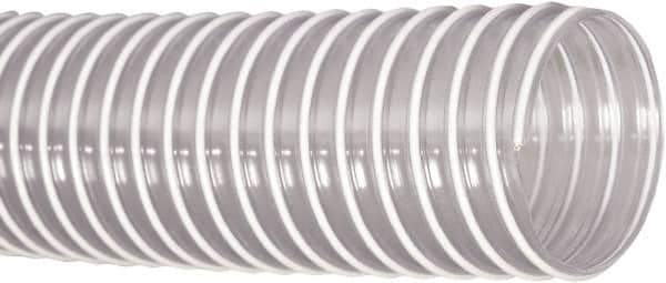 Flexaust - 5" ID, 16 Hg Vac Rating, 17 psi, PVC Vacuum & Duct Hose - 50' Long, Clear, 5.53" Bend Radius, 20 to 160°F - Exact Tool & Supply