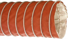 Flexaust - 9" ID, 3 Hg Vac Rating, 9.5 psi, Fiberglass Vacuum & Duct Hose - 25' Long, Red, 8" Bend Radius, -40 to 750°F - Exact Tool & Supply