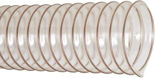Flexaust - 3" ID, 29 Hg Vac Rating, 30 psi, Polyurethane Vacuum & Duct Hose - 25' Long, Clear, 3.3" Bend Radius, -65 to 225°F - Exact Tool & Supply