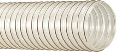 Flexaust - 5" ID, 17 Hg Vac Rating, 22 psi, Polyurethane Vacuum & Duct Hose - 25' Long, Clear, 5" Bend Radius, -65 to 225°F - Exact Tool & Supply