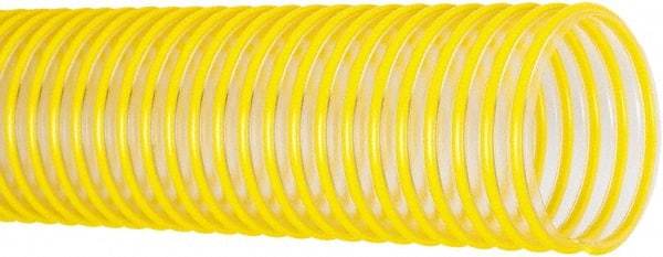 Flexaust - 5" ID, 16 Hg Vac Rating, 23 psi, Polyurethane Vacuum & Duct Hose - 25' Long, Yellow, 5-1/2" Bend Radius, -40 to 200°F - Exact Tool & Supply
