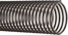 Flexaust - 10" ID, 4 Hg Vac Rating, 7 psi, PVC Vacuum & Duct Hose - 25' Long, Clear/Black, 9-1/2" Bend Radius, 20 to 160°F - Exact Tool & Supply