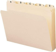 SMEAD - 8-1/2 x 11", Letter Size, Manila, Index Folder - 11 Point Stock, 1/5 Tab Cut Location - Exact Tool & Supply