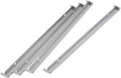 ALERA - 18" Wide x 2" High x 2" Deep, 0 Drawer Hangrail - Aluminum, Silver - Exact Tool & Supply