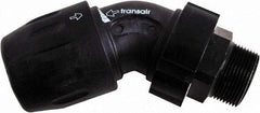 Transair - 1-1/2" ID, 40mm OD, 45° Male Elbow - Plastic, 232 Max psi, 2 Male NPT - Exact Tool & Supply
