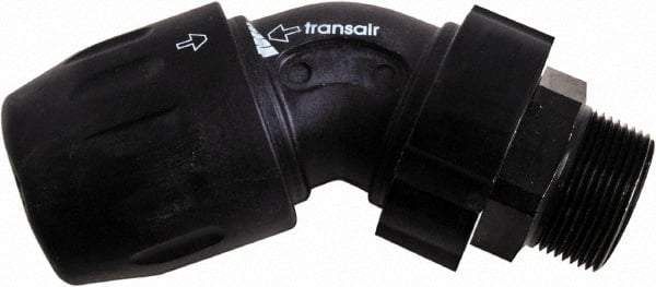 Transair - 1-1/2" ID, 40mm OD, 45° Male Elbow - Plastic, 232 Max psi, 1-1/2 Male NPT - Exact Tool & Supply
