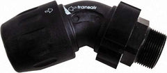 Transair - 1-1/2" ID, 40mm OD, 45° Male Elbow - Plastic, 232 Max psi, 1-1/2 Male NPT - Exact Tool & Supply