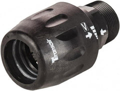 Transair - 1/2" ID, 16.5mm OD, Male Connector - Plastic, 232 Max psi, 1/4 Male NPT, 2-1/2" Long - Exact Tool & Supply