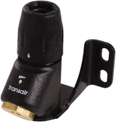 Transair - 1/2" ID, 16.5mm OD, 45° One Port Wall Bracket - Plastic, 232 Max psi, 1/2 & 1/4 Female NPT, 3-5/16" Long - Exact Tool & Supply