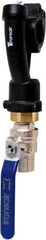 Transair - 7/8" ID, 25mm OD, Wall Bracket with Ball Valve - Plastic, 232 Max psi, 1/2 Female NPT, 10-1/6" Long - Exact Tool & Supply