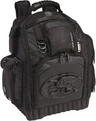 Dead On - 34 Pocket Black Polyester Backpack Tool Bag - 17" Wide x 10" Deep x 20" High - Exact Tool & Supply