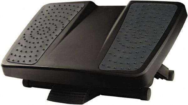 FELLOWES - 17-3/4" Wide, 6-1/2" High Foot Rest - Black & Gray - Exact Tool & Supply