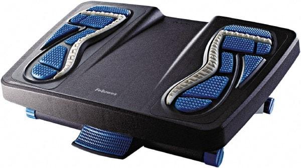 FELLOWES - 17-7/8" Wide, 6-1/2" High Foot Rest - Charcoal, Blue & Gray - Exact Tool & Supply