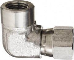 Made in USA - 3/4" Grade 316 Stainless Steel Pipe 90° Elbow - FNPT x NPSM Swivel End Connections, 2,250 psi - Exact Tool & Supply