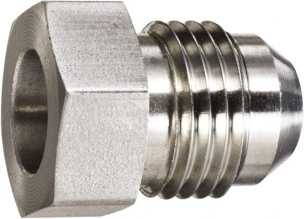 Made in USA - 1-1/2" Tube OD, 37° Stainless Steel Flared Tube OD Socket - 1-7/8-12 Weld x Male Flare Ends - Exact Tool & Supply