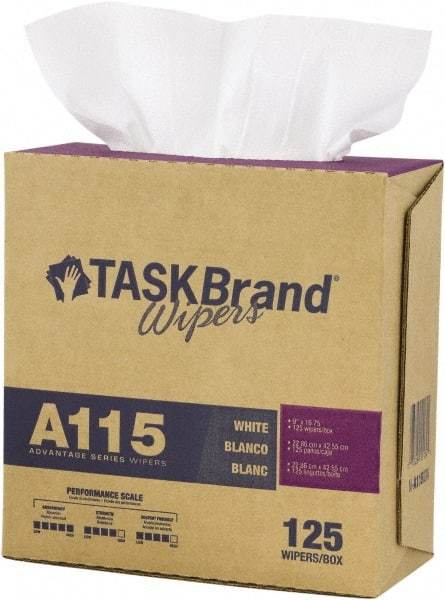 NuTrend Disposables - Dry General Purpose Wipes - Pop-Up, 9" x 16-3/4" Sheet Size, White - Exact Tool & Supply