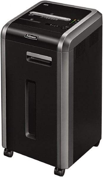 FELLOWES - 7/32" Strip, 20 Sheet Strip Cut Commercial Shredder - 17-3/4" Long x 17-1/8" Wide x 30-3/4" High, Level 2 Security, 16 Gal Wastebasket - Exact Tool & Supply