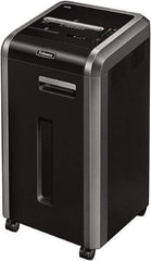 FELLOWES - 7/32" Strip, 20 Sheet Strip Cut Commercial Shredder - 17-3/4" Long x 17-1/8" Wide x 30-3/4" High, Level 2 Security, 16 Gal Wastebasket - Exact Tool & Supply