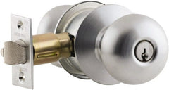 Schlage - Satin Chrome Storeroom Knob Lockset - Exact Tool & Supply
