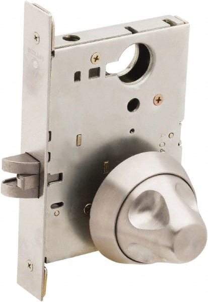 Schlage - Up to 1-3/4" Door Thickness, Satin Stainless Steel Passage Knob Lockset - Exact Tool & Supply