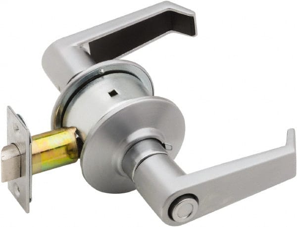 Schlage - Privacy Lever Lockset for 1-3/8 to 1-7/8" Thick Doors - Exact Tool & Supply