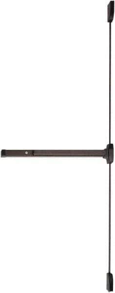 Falcon - Nonhanded, Medium Duty Vertical Rod - Dark Bronze Finish, 4" Max Door Width, Grade 1 - Exact Tool & Supply
