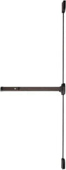 Falcon - Nonhanded, Medium Duty Vertical Rod - Dark Bronze Finish, 4" Max Door Width, Grade 1 - Exact Tool & Supply