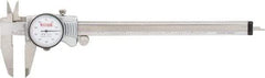 SPI - 0" to 8" Range, 0.001" Graduation, 0.1" per Revolution, Dial Caliper - White Face, 1.97" Jaw Length, Accurate to 0.0015" - Exact Tool & Supply
