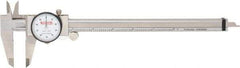 SPI - 0" to 8" Range, 0.001" Graduation, 0.1" per Revolution, Dial Caliper - White Face, 1.97" Jaw Length, Accurate to 0.0015" - Exact Tool & Supply