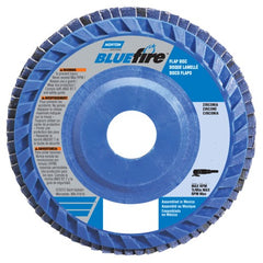 7″ × 7/8″ Flap Disc BlueFire Quick Trim Type 27 Plastic Plate 40 Grit - Exact Tool & Supply