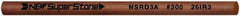 Value Collection - Round Ceramic Finishing Stick - 50mm Long x 3mm Wide x 3mm Thick, 300 Grit - Exact Tool & Supply
