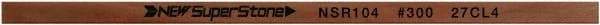 Value Collection - Flat Ceramic Finishing Stick - 100mm Long x 2mm Wide x 10mm Thick, 300 Grit - Exact Tool & Supply
